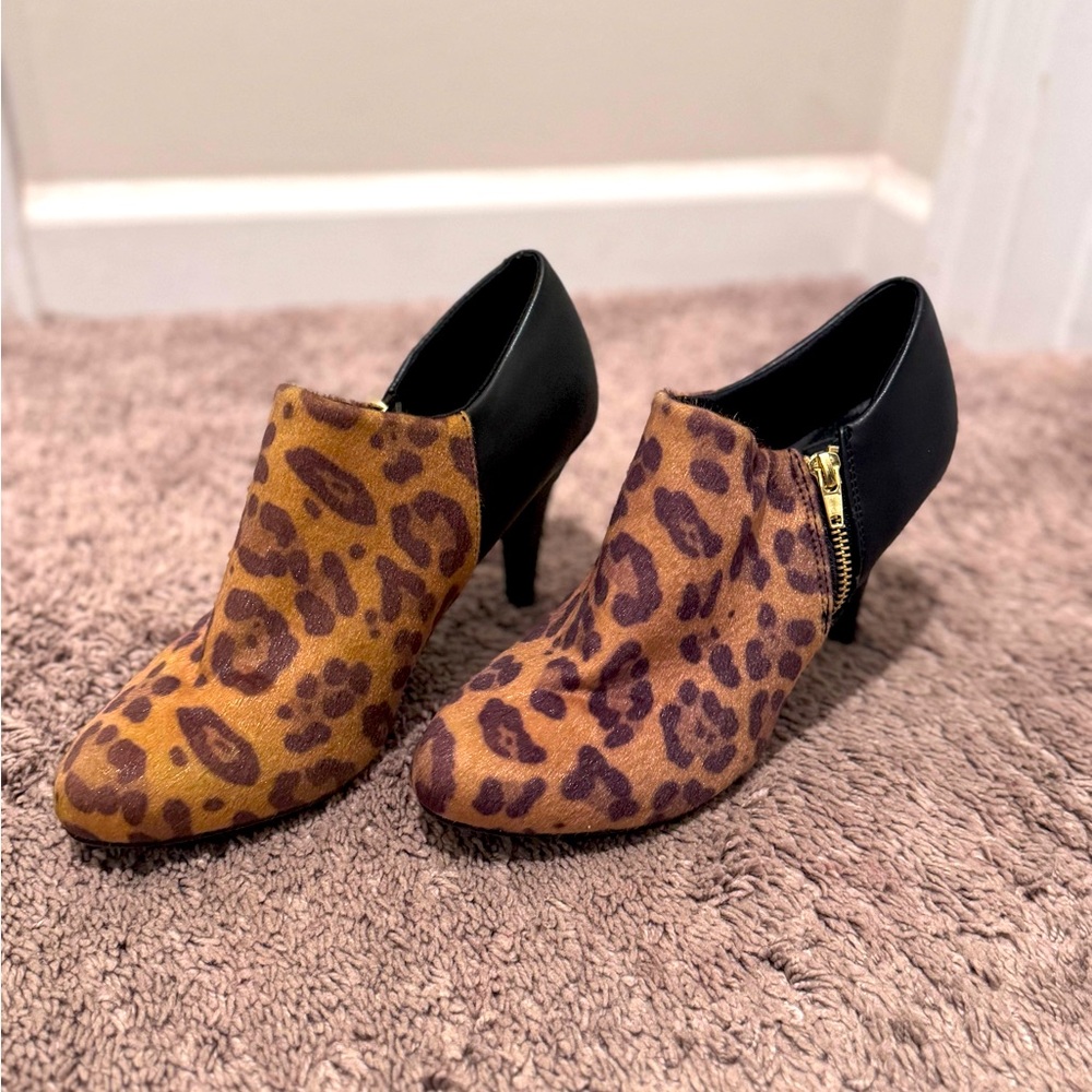 Cheetah and black booties